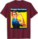 Rosie the Riveter Stronger Than Cancer Survivor T-Shirt - T-Shirt | Maroon