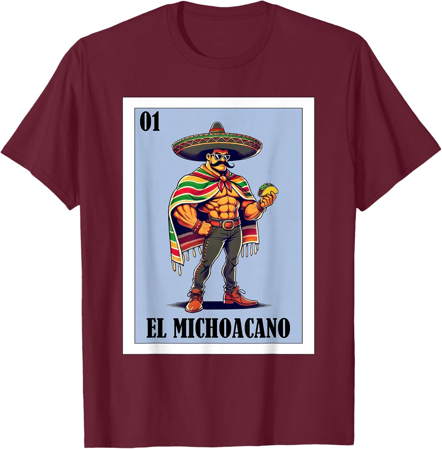 Funny Michoacan Mexican Design - El Michoacano T-Shirt - T-Shirt | Maroon