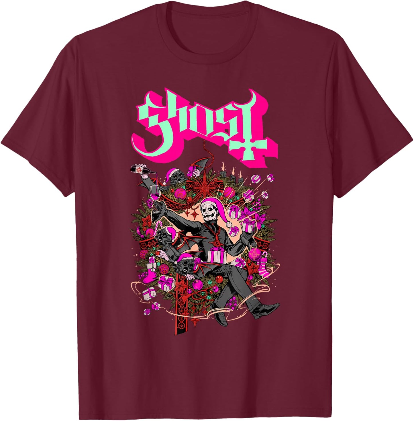 Ghost – Festivus T-Shirt - T-Shirt | Maroon