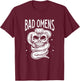 Bad Omens Snake and Skull Gothic Cobra Venom Reptiles T-Shirt - T-Shirt | Maroon