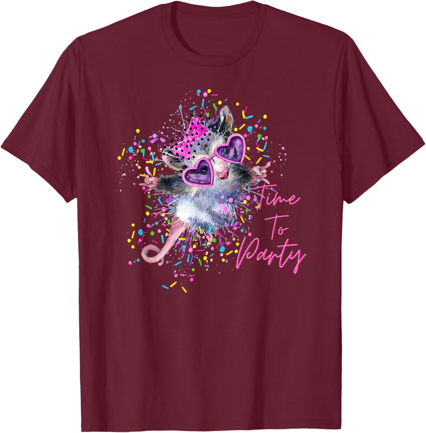 Mädchen, Damen-Party-Maus, lassen Sie uns Partygeschenk T-Shirt - T-Shirt | Maroon