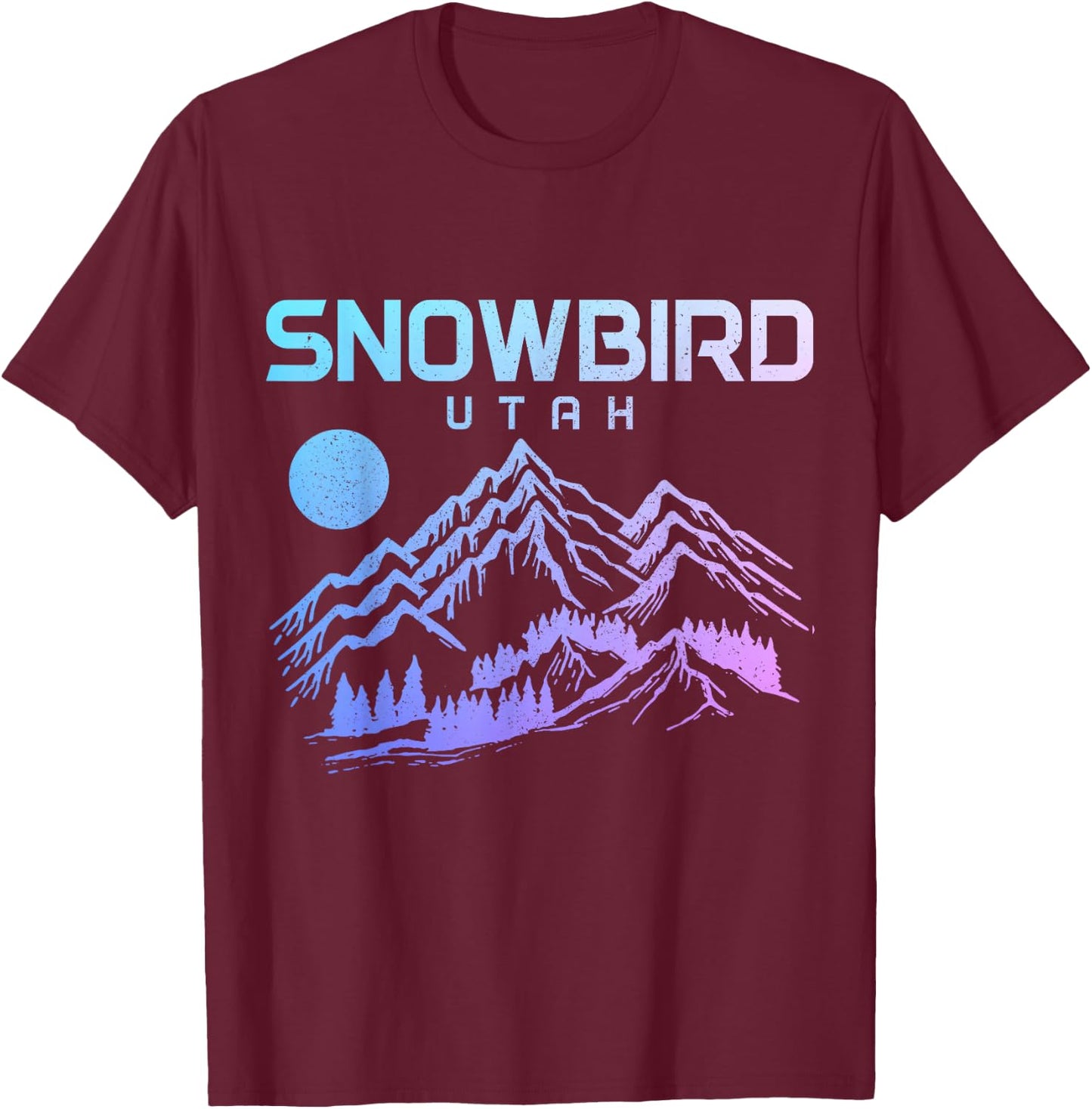 Snowbird Utah Ski Winter sports Skiing Skier T-Shirt - T-Shirt | Maroon