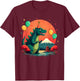 Kaiju Birthday Japan Monster Movie Bday Party Decorations T-Shirt - T-Shirt | Maroon