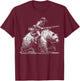 Funny Lumberjack Cowboy rides a Bear T-Shirt - T-Shirt | Maroon