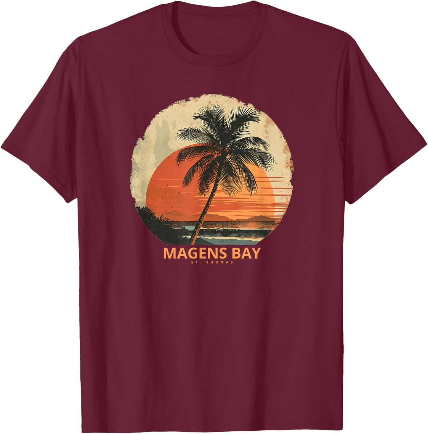 Magens Bay St Thomas Virgin Islands Vacation Tribal Beach T-Shirt - T-Shirt | Maroon