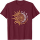 Women's Live By The Sun Love By The Moon Hippie Life Gifts , black, s T-Shirt - T-Shirt | Maroon