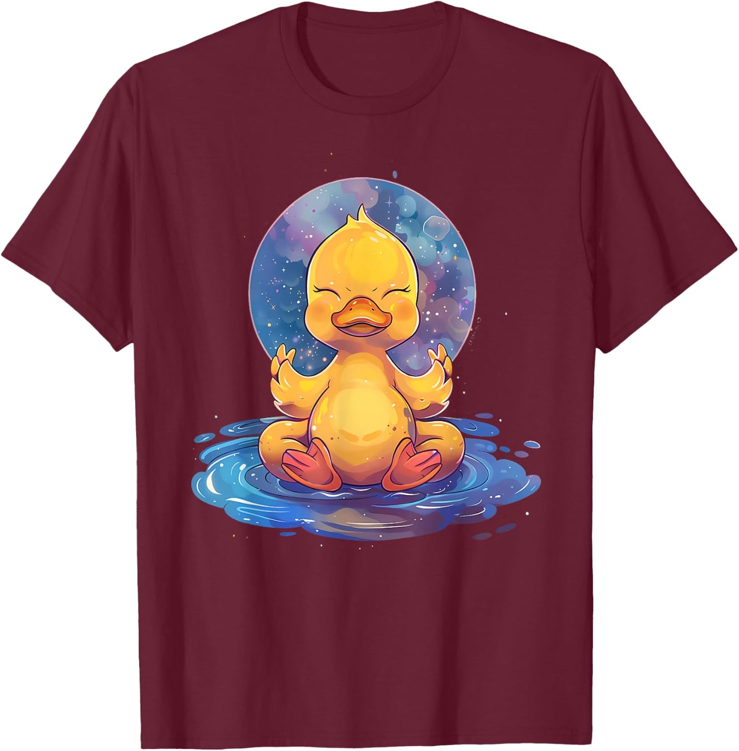 Rubber Duck Meditation Rubber Duckie Rubber Duckling T-Shirt - T-Shirt | Maroon