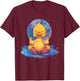 Rubber Duck Meditation Rubber Duckie Rubber Duckling T-Shirt - T-Shirt | Maroon