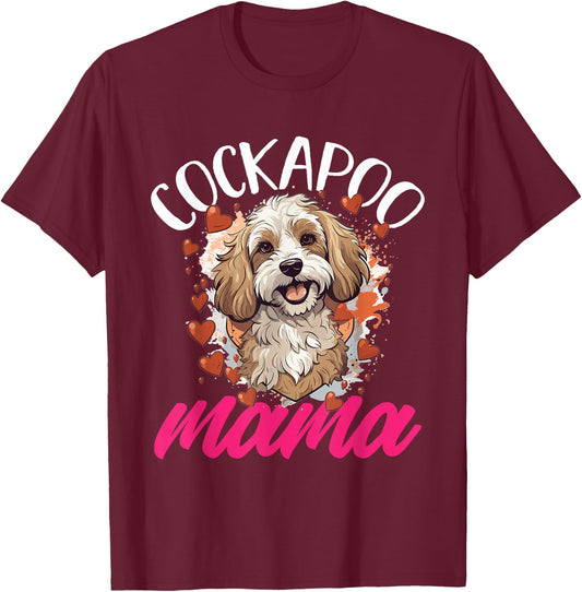Cockapoo Dog Breed Pet Cockapoo Mama T-Shirt - T-Shirt | Maroon