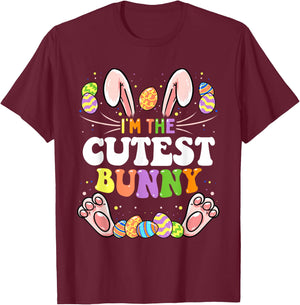 I'm The Cutest Bunny Matching Family Easter Party T-Shirt - T-Shirt | Maroon