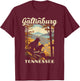 Gatlinburg Tennessee Black Bears Vintage WPA Style T-Shirt - T-Shirt | Maroon