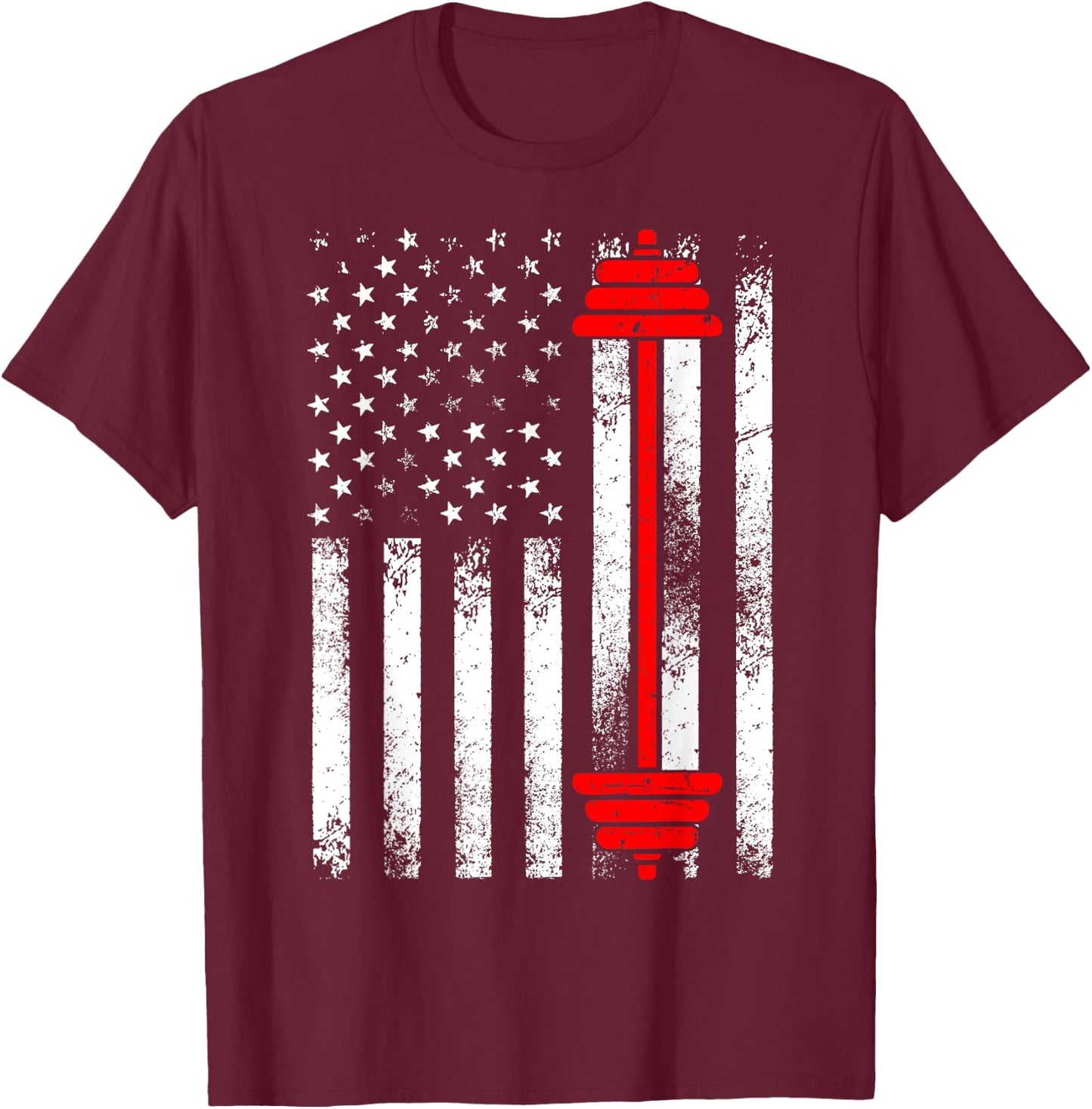 Funny Barbell Art Women Weightlifting Fitness Lovers T-Shirt - T-Shirt | Maroon