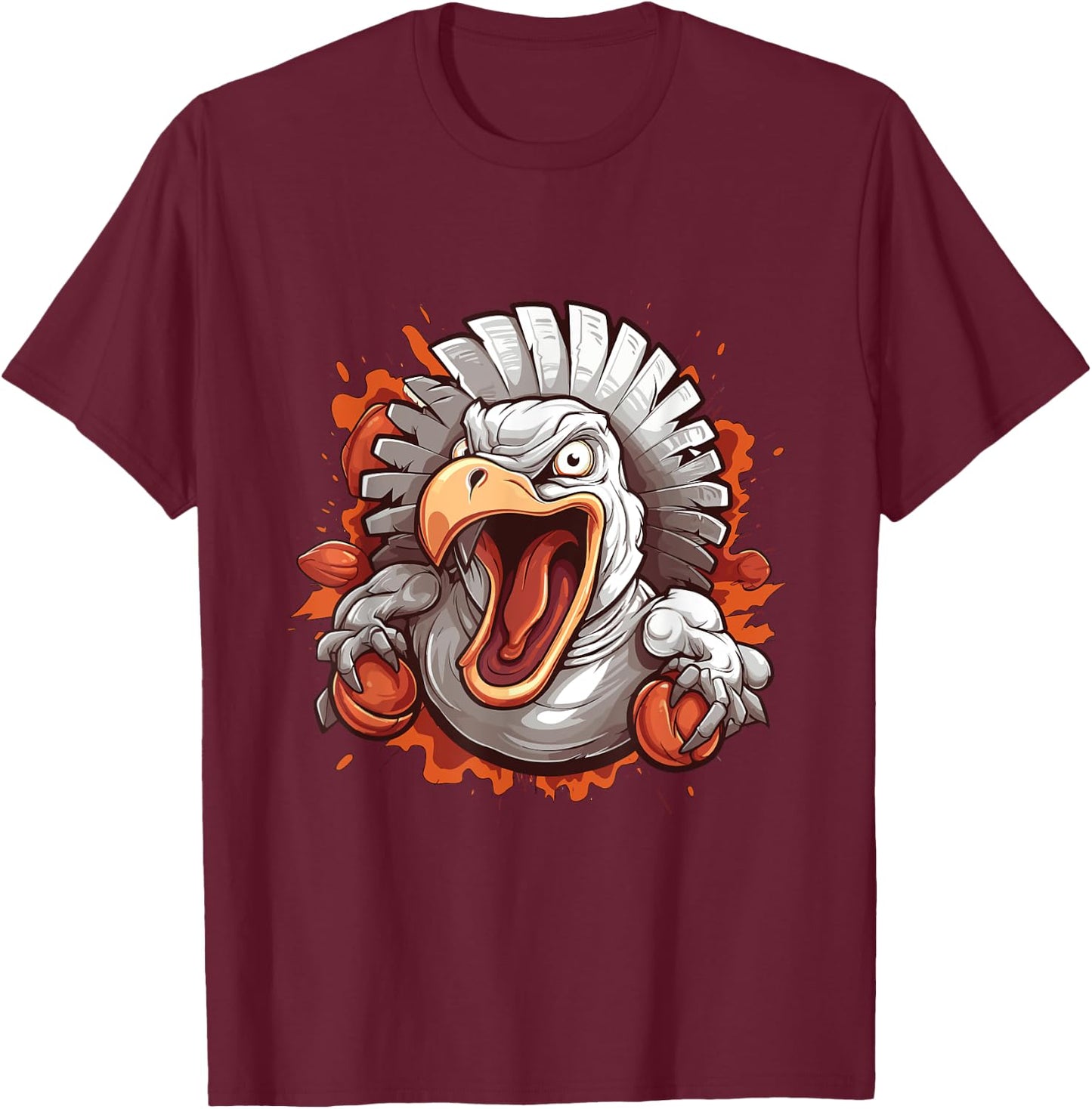 Thanksgiving Turkey T-Shirt - T-Shirt | Maroon