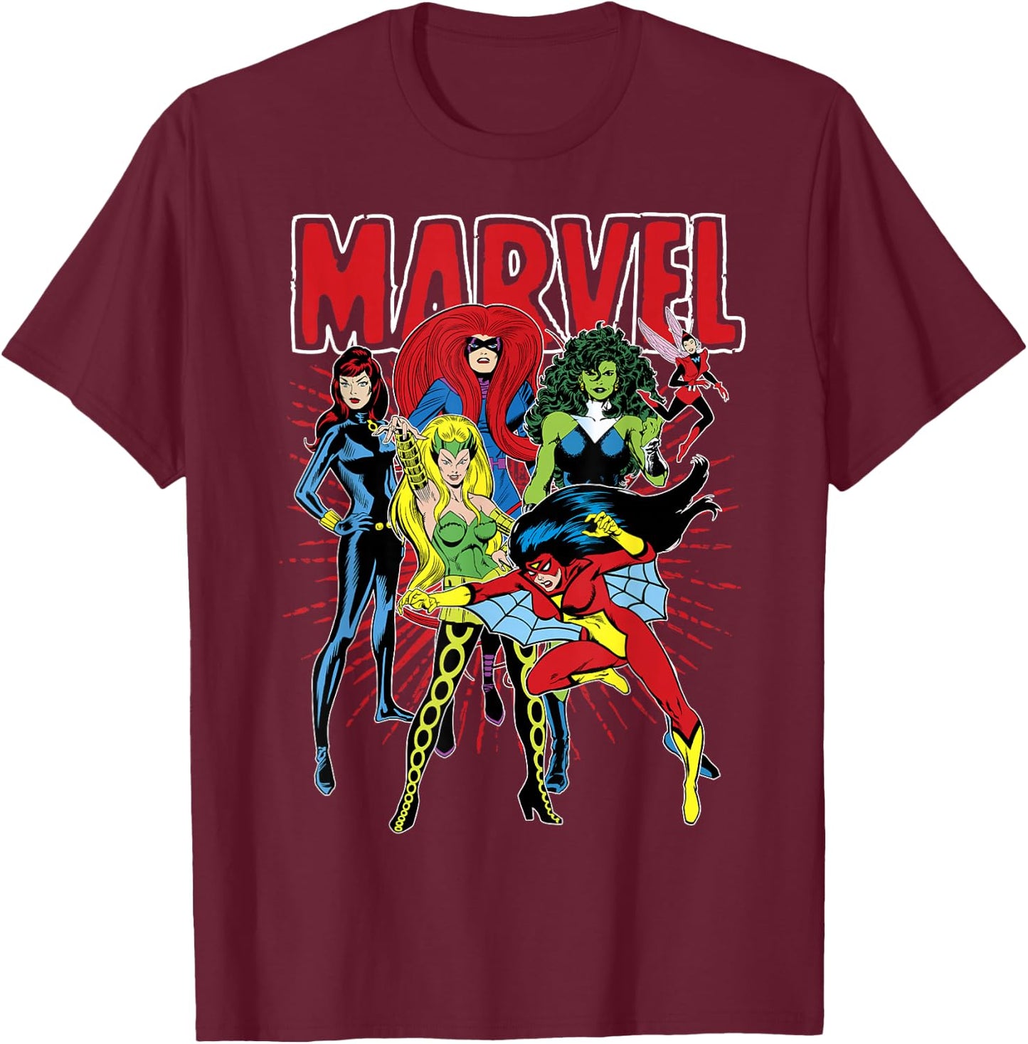 Marvel Women Group Shot T-Shirt - T-Shirt | Maroon