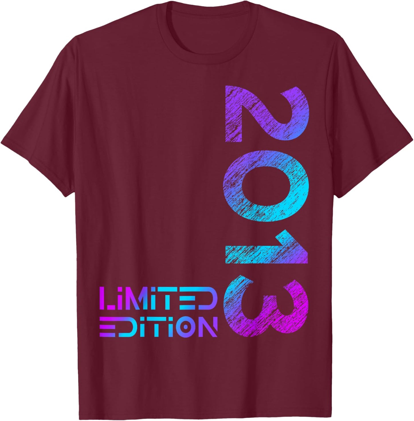 11th Birthday Limited Edition Vintage 2013 Boy Girl , black T-Shirt - T-Shirt | Maroon