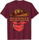 Grandma Western Birthday Cowboy Cowgirl Family Matching T-Shirt - T-Shirt | Maroon