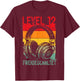 12th Birthday Boys Video Gamer Level 12 Unlocked Boys , black T-Shirt - T-Shirt | Maroon
