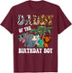 Daddy of the Birthday Boy Zoo Bday Safari Celebration T-Shirt - T-Shirt | Maroon