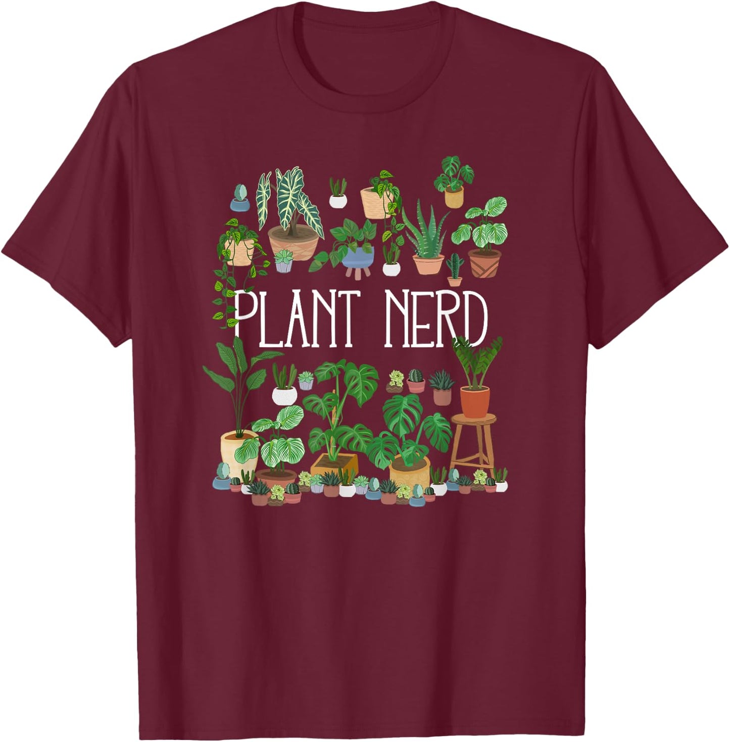 Plant Nerd T-Shirt - T-Shirt | Maroon