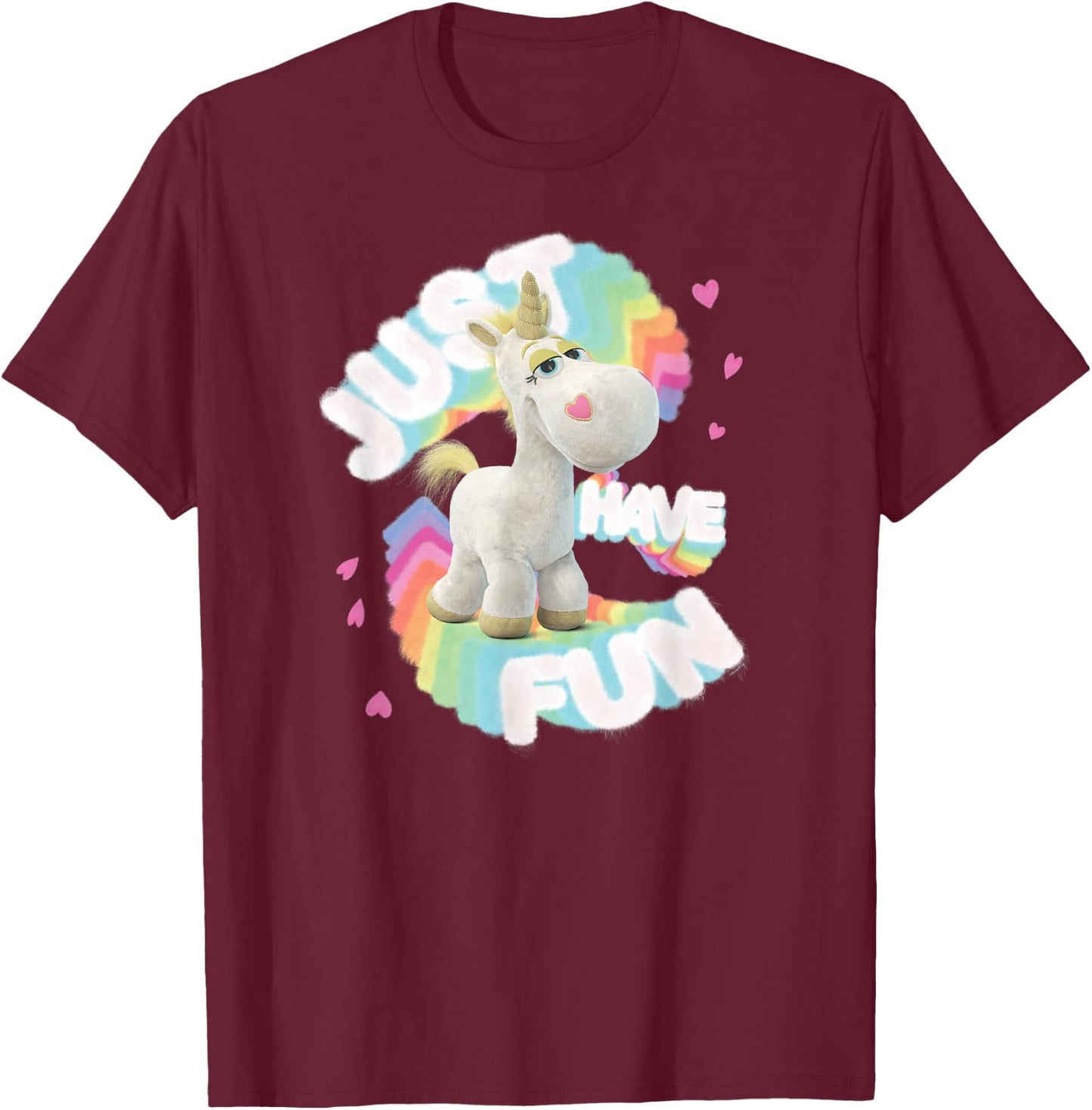 Disney and Pixar’s Toy Story Buttercup Unicorn Just Have Fun T-Shirt - T-Shirt | Maroon