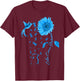 Colon Cancer Awareness Colorectal Blue Ribbon Sunflower T-Shirt - T-Shirt | Maroon
