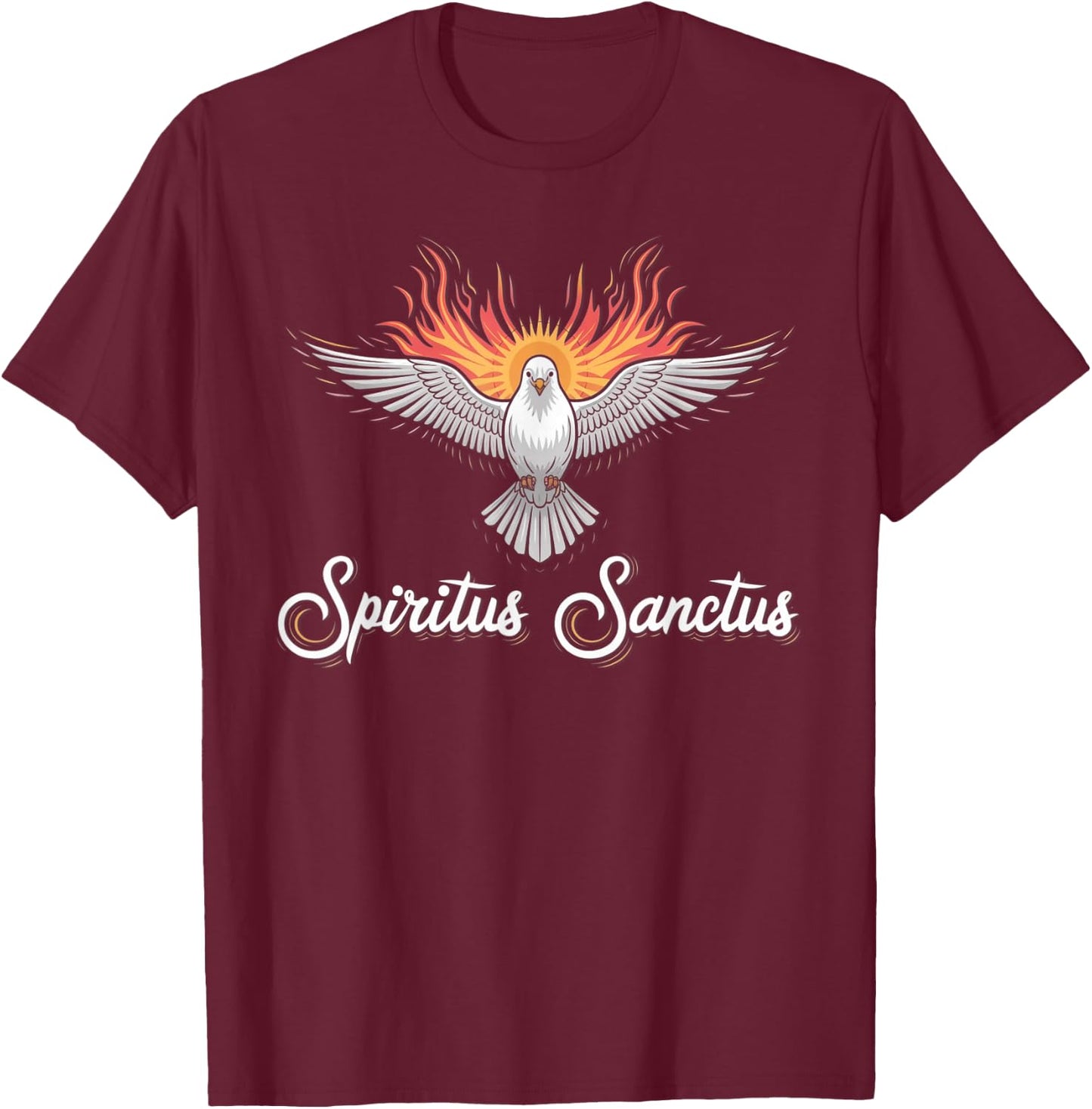 Holy Spirit Confirmation Latin Mass Catholic T-Shirt - T-Shirt | Maroon