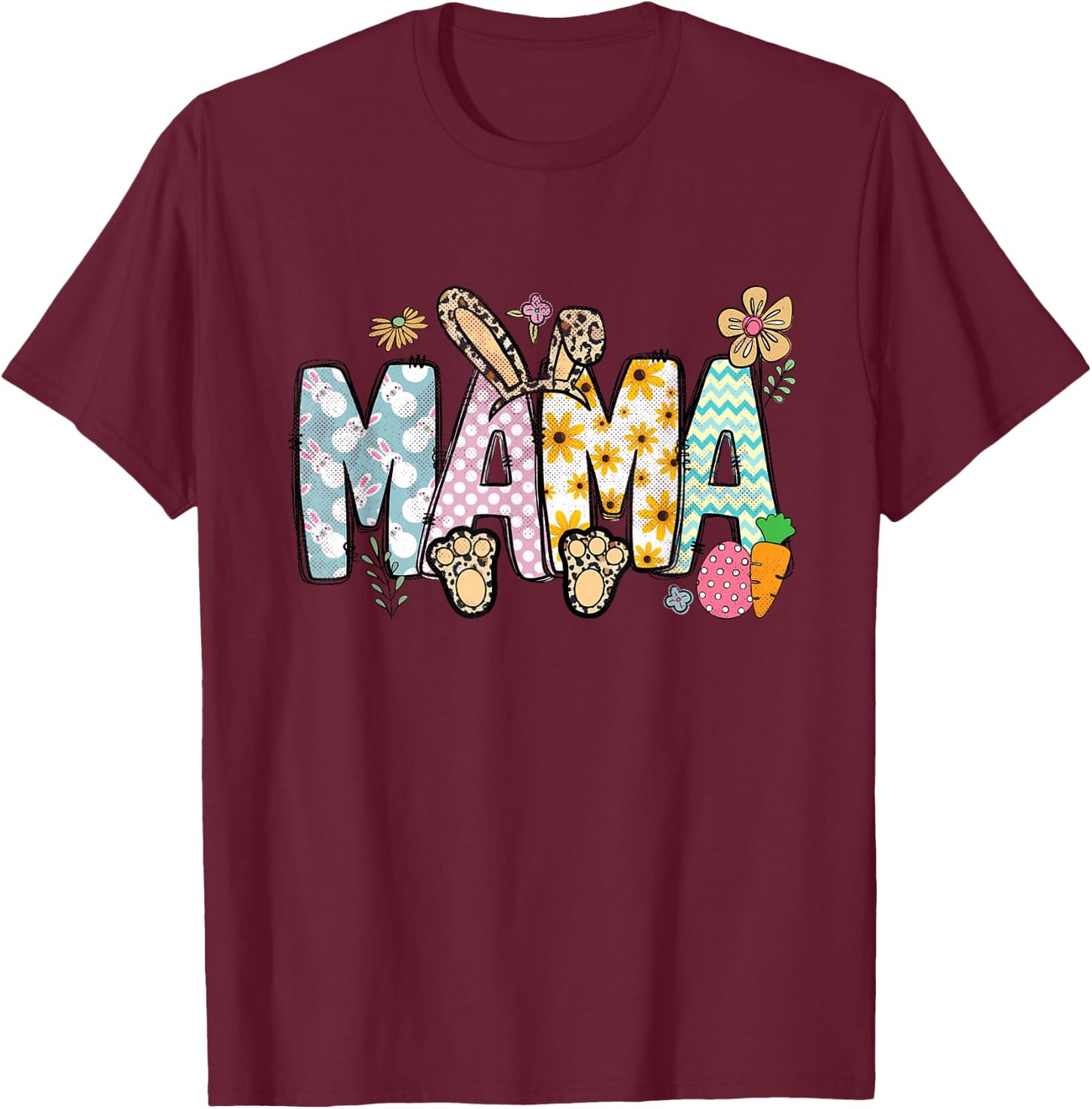 Easter Mum Funny Easter T-Shirt - T-Shirt | Maroon