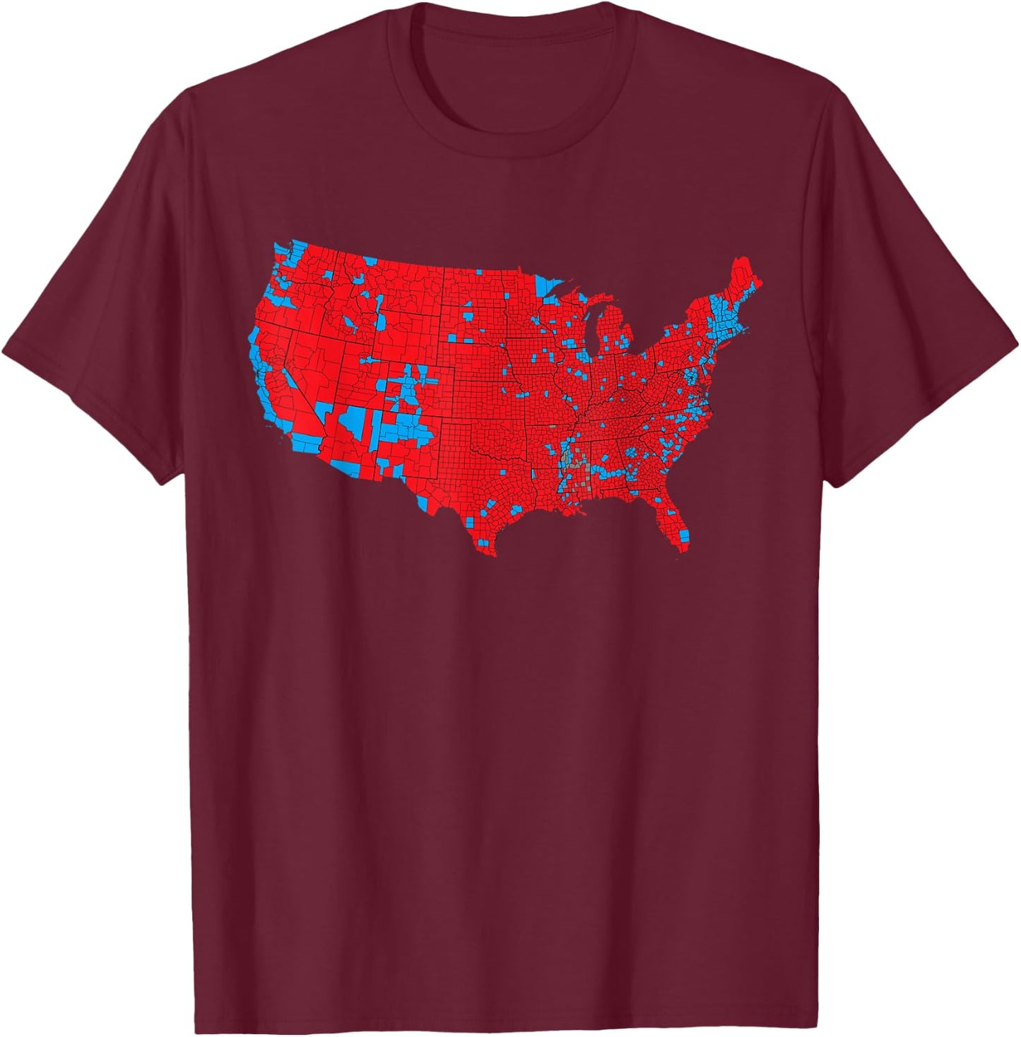 USA Election Map 2024 President Trump Republican Red States T-Shirt - T-Shirt | Maroon