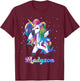 MADYSON Name Personalized Custom Rainbow Unicorn Dabbing T-Shirt - T-Shirt | Maroon