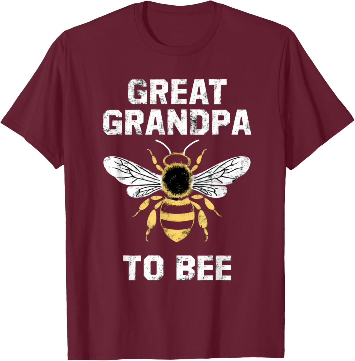 great grandpa to bee Pregnancy Announcement New Grandpa T-Shirt - T-Shirt | Maroon