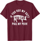 Funny Chef Rub My Butt Pull My Pork BBQ Grill Gift T-Shirt - T-Shirt | Maroon