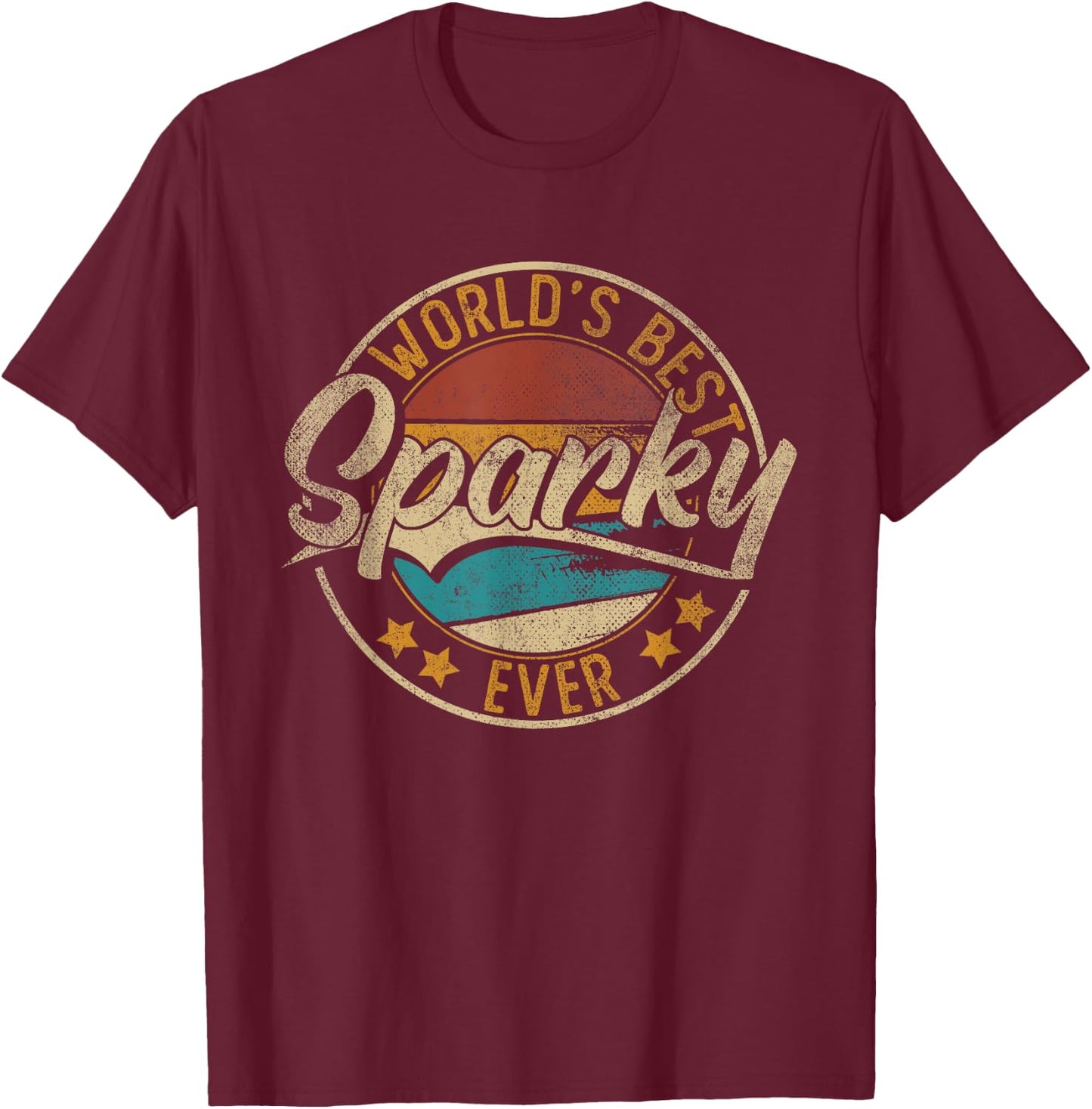 Worlds Best Sparky | Electrician T-Shirt - T-Shirt | Maroon