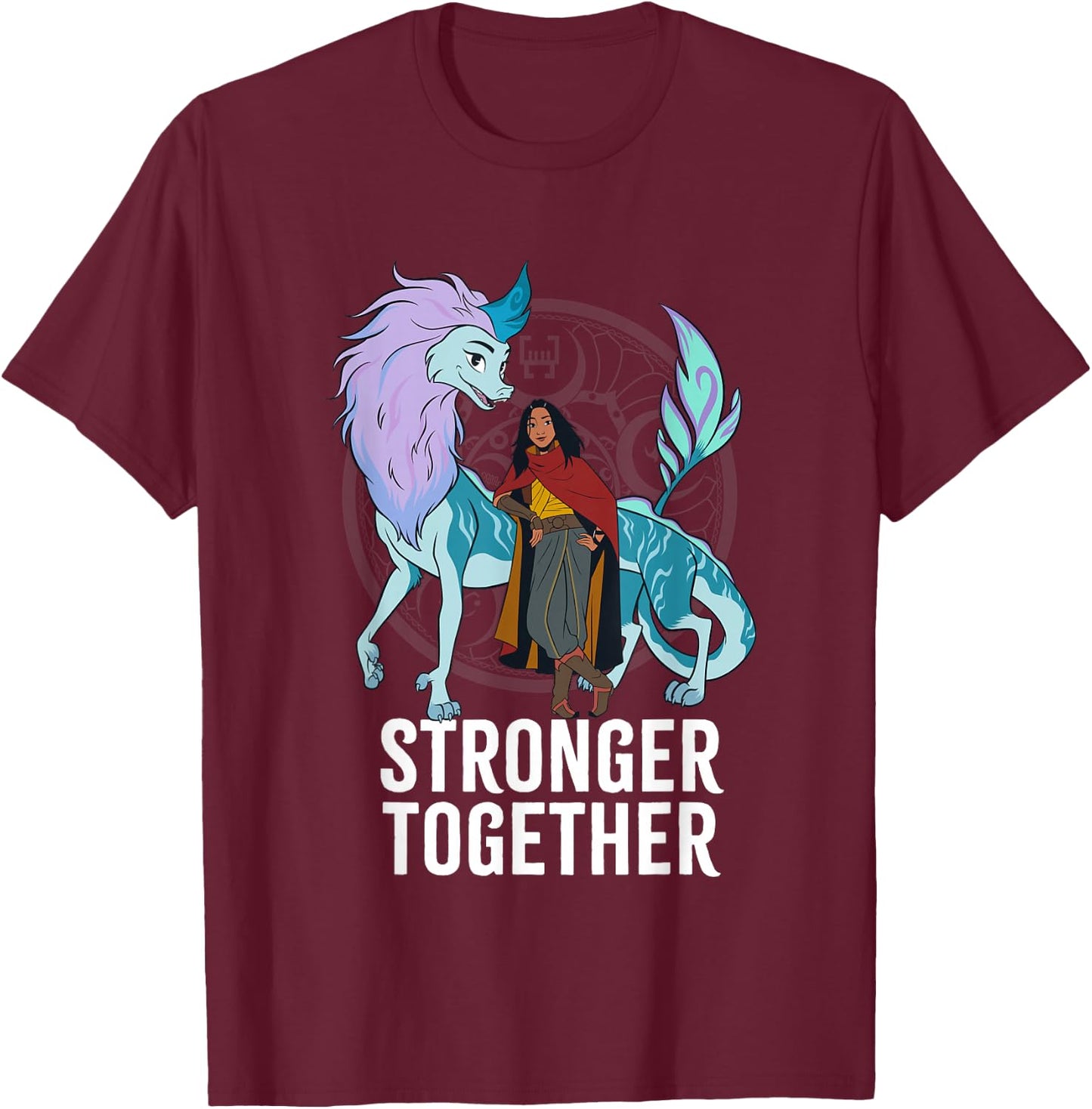 Disney Raya and the Last Dragon Warriors Stronger Together T-Shirt - T-Shirt | Maroon