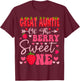 Great Auntie Of The Berry Sweet One Strawberry 1St Birthday T-Shirt - T-Shirt | Maroon