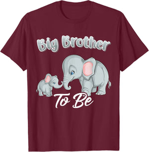 Soon Big Bro Brother to Be Elephants Baby Shower Reveal Men T-Shirt - T-Shirt | Maroon