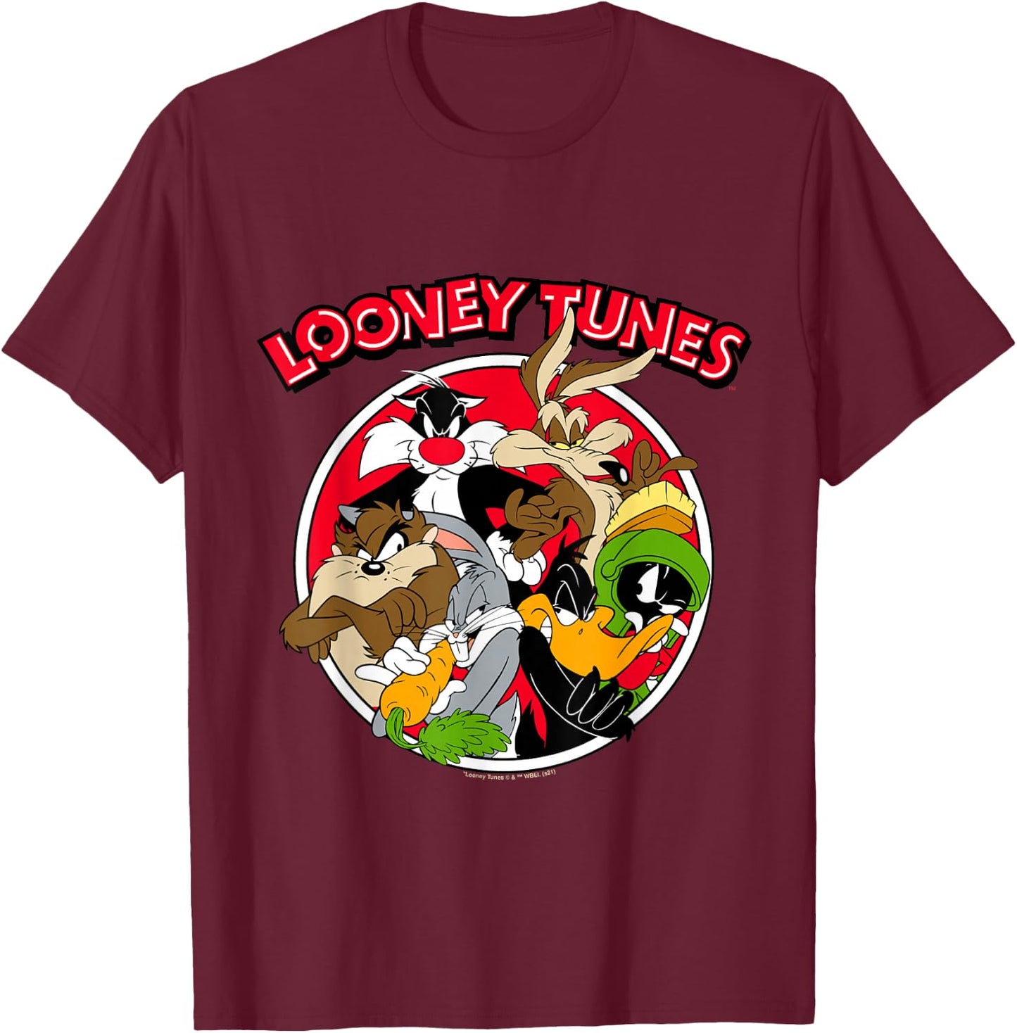 Looney Tunes Characters T-Shirt - T-Shirt | Maroon