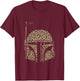 Kids Star Wars Classic Boba Fett Cheetah Print Vintage Helmet T-Shirt - T-Shirt | Maroon