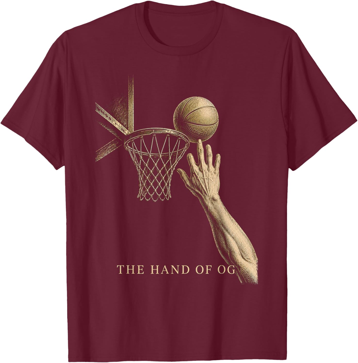 Anunoby OG | The Hand of OG T-Shirt - T-Shirt | Maroon
