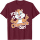 It is A Chipmunk Day Happy Wildlife Animal Forest Animal T-Shirt - T-Shirt | Maroon