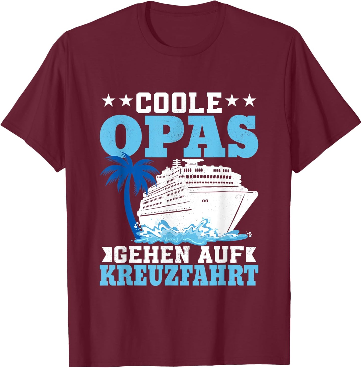 Cool Grandpa Go On Cruise Ship Grandfather Holiday T-Shirt - T-Shirt | Maroon