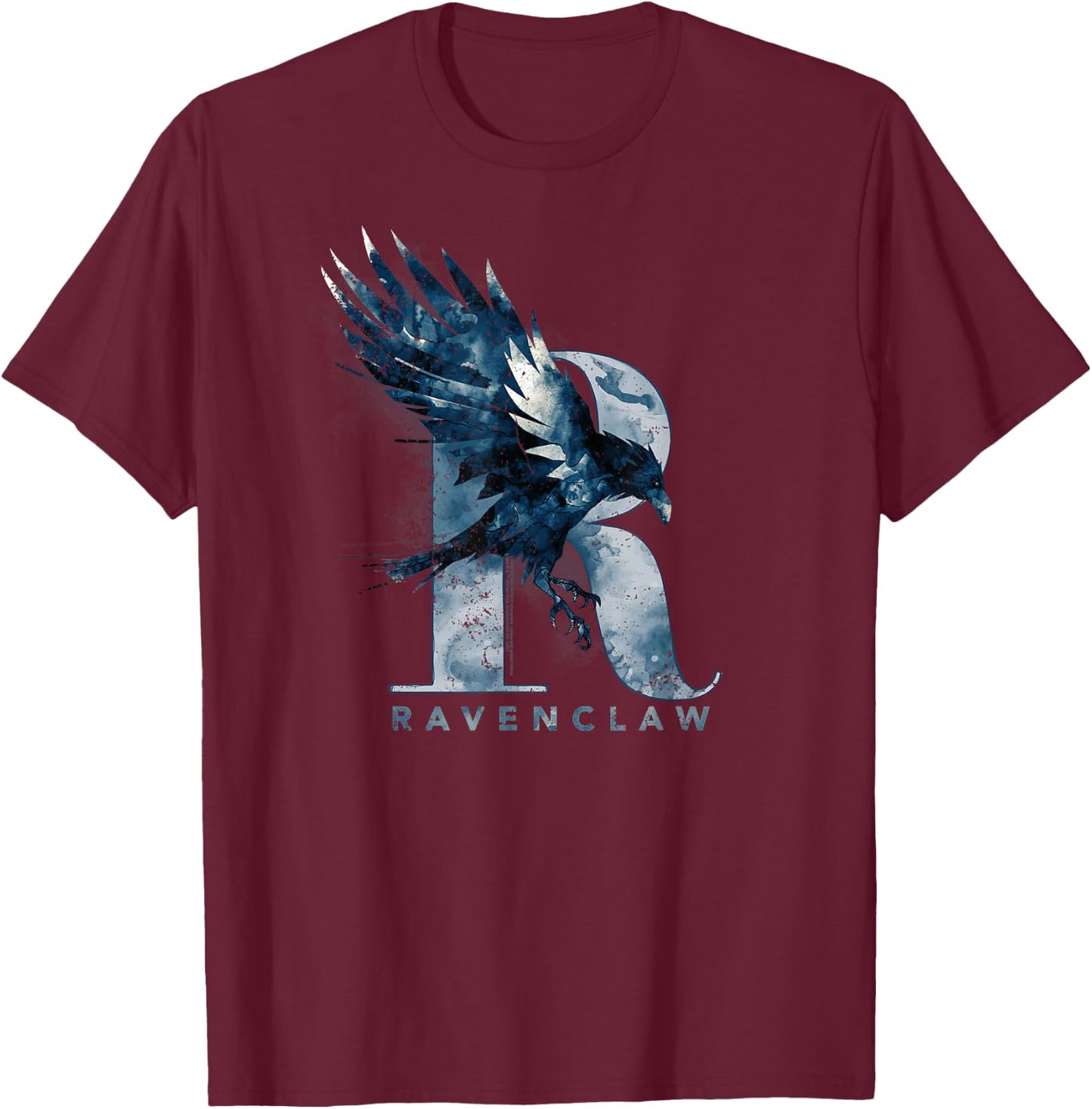 Harry Potter Ravenclaw Watercolour R T-Shirt - T-Shirt | Maroon
