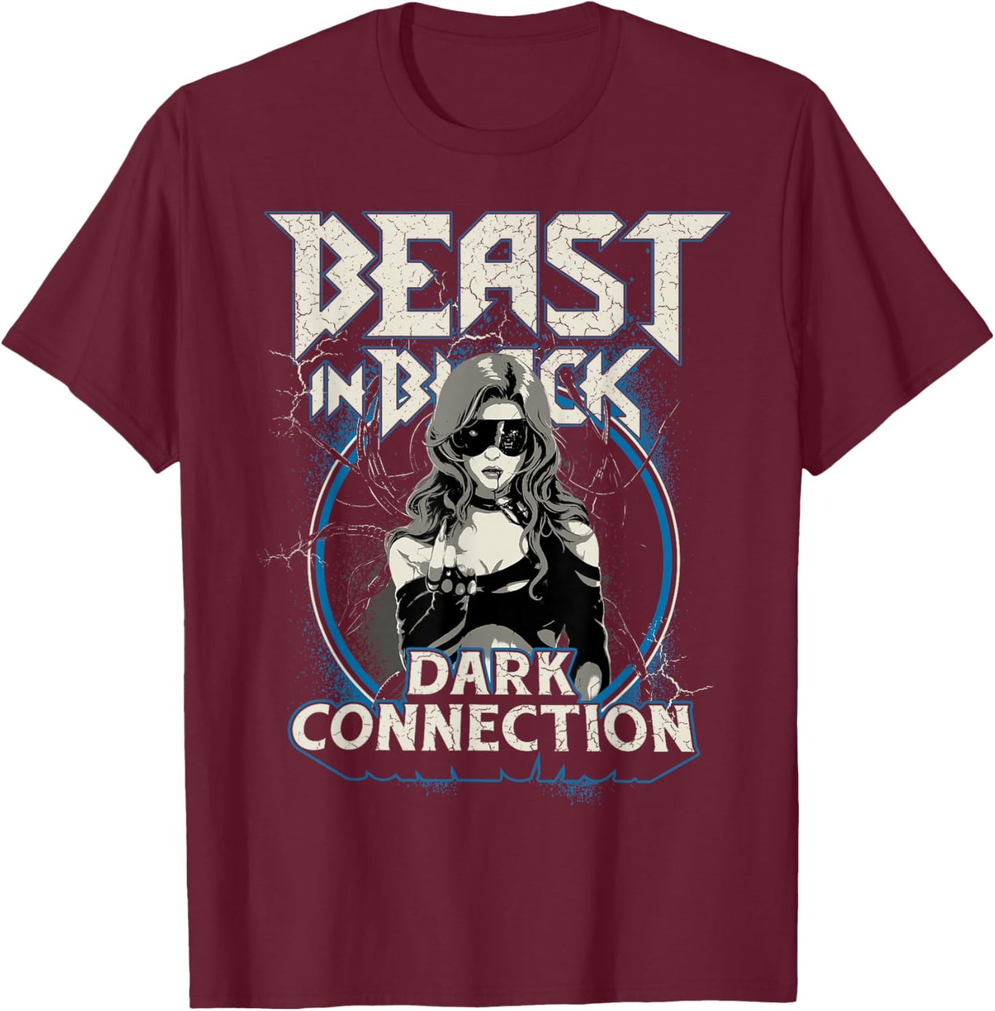 Dark Connection Girl , black T-Shirt - T-Shirt | Maroon