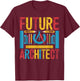 Retro Future Architect Architecture Student Gifts Women Kids T-Shirt - T-Shirt | Maroon