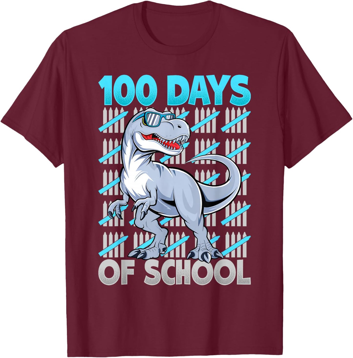 100 Days of School Shirt Boys Girls Kids 100th Day Teacher T-Shirt - T-Shirt | Maroon