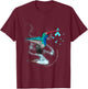 Hummingbird Holding Teal Ribbon Ovarian Cancer Awareness T-Shirt - T-Shirt | Maroon