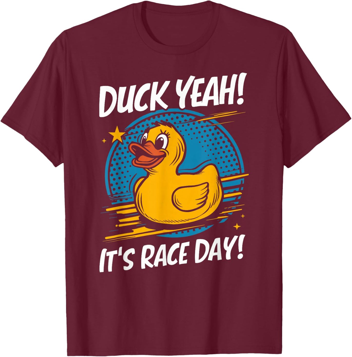Rubber Duck Racing Team Family Competition Race T-Shirt - T-Shirt | Maroon
