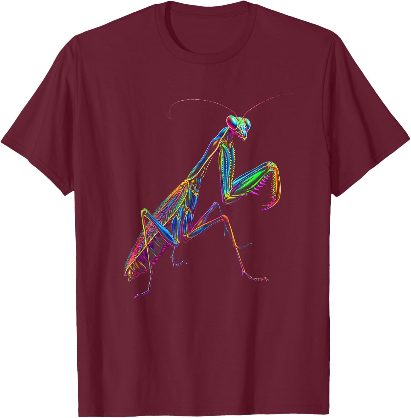 Praying Mantis Funny Bug Insect Entomology Entomologist T-Shirt - T-Shirt | Maroon