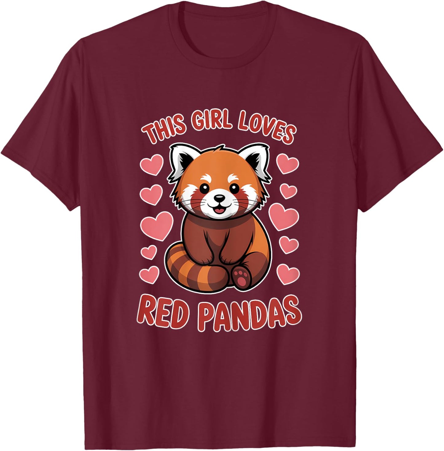 Red Pandas Funny Red Panda T-Shirt - T-Shirt | Maroon