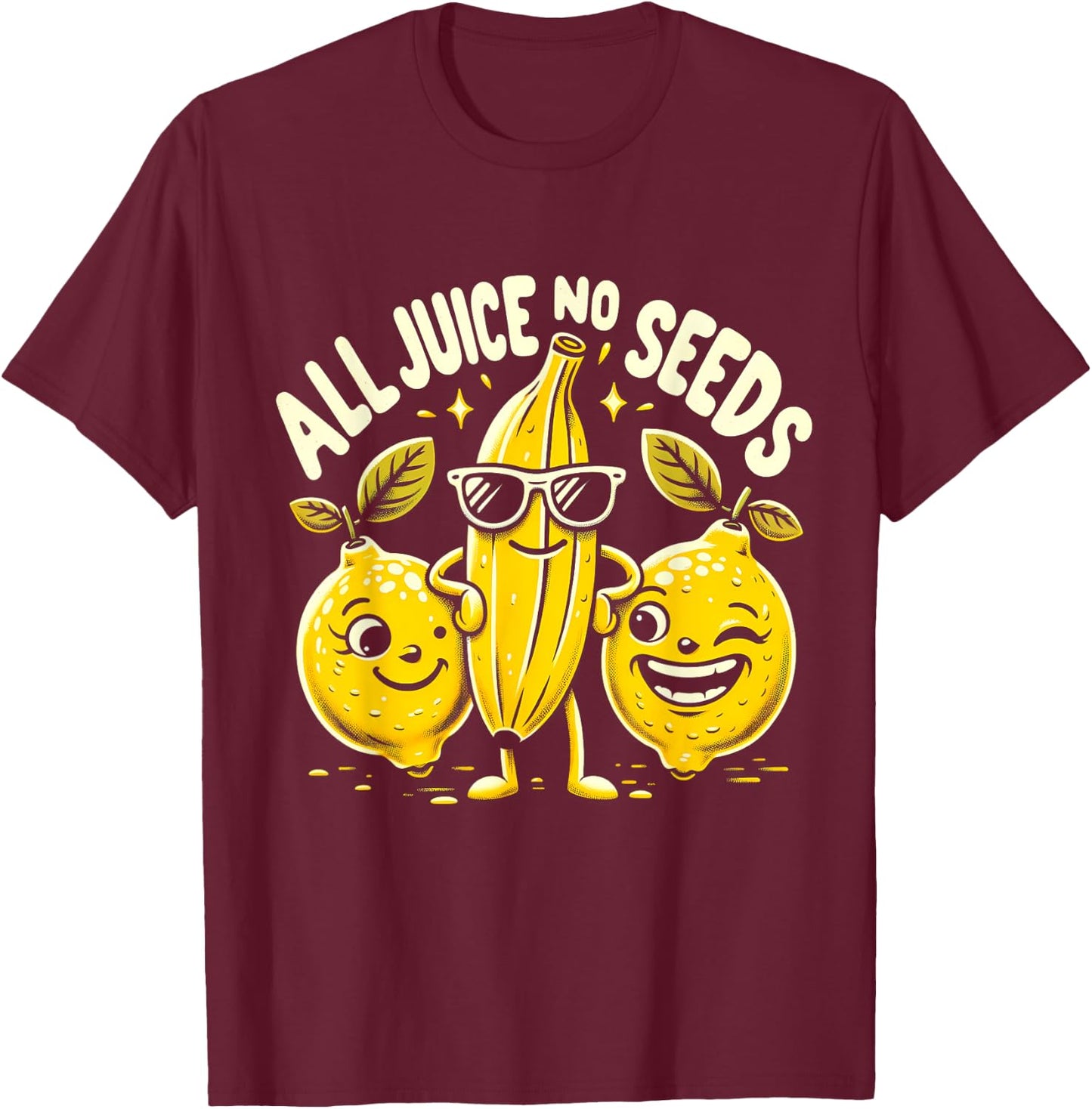 All Juice No Seeds Vasectomy Fruit Funny Men's T-Shirt - T-Shirt | Maroon