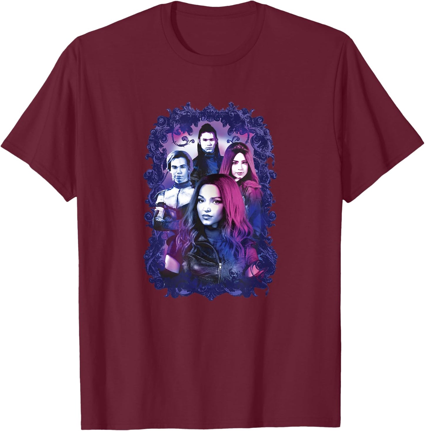 Disney Descendants 3 Carlos, Jay, Mal, and Evie T-Shirt - T-Shirt | Maroon